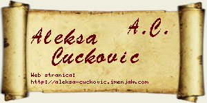 Aleksa Čučković vizit kartica